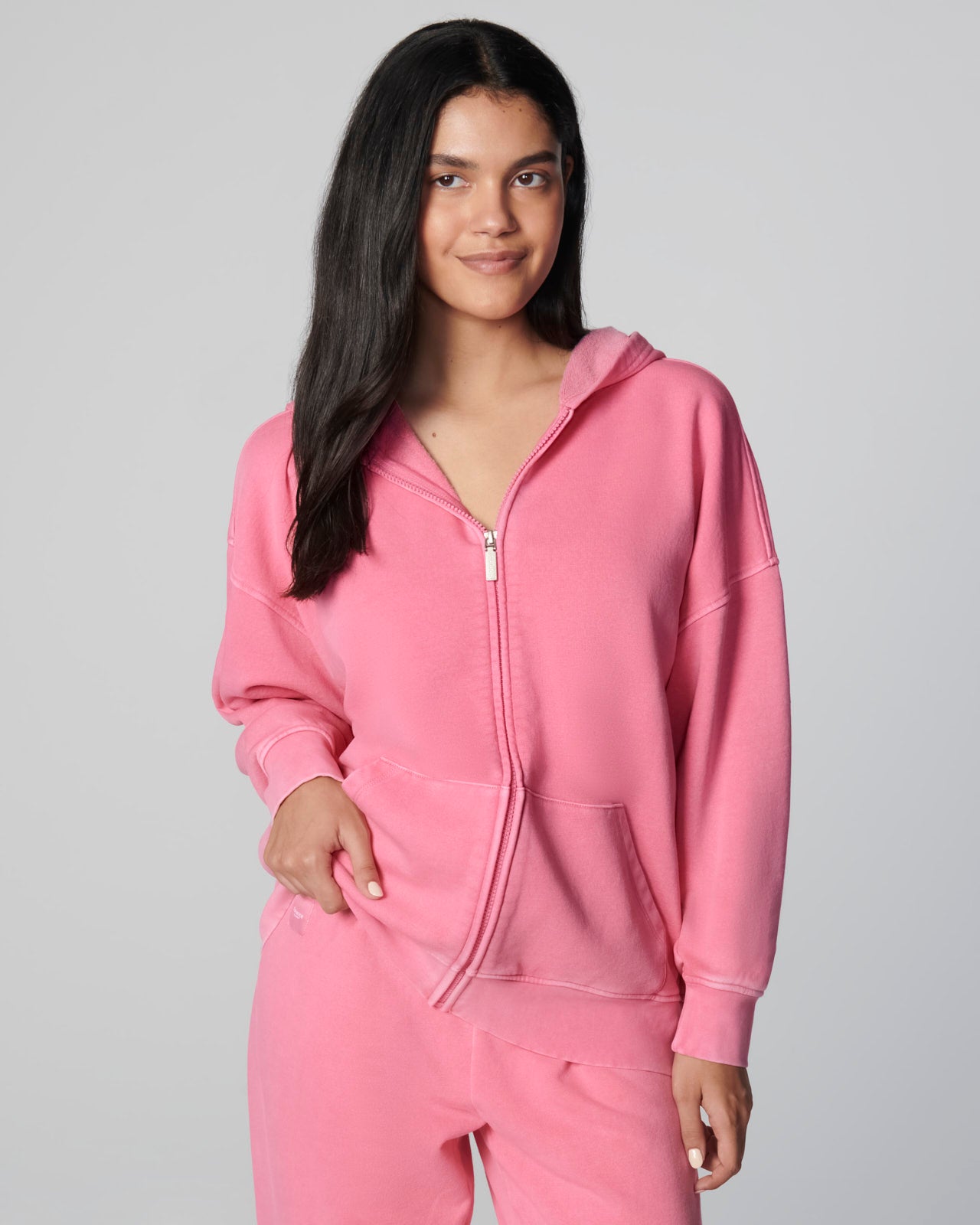 ぷくCherish Oversized Sweatshirt Cozy Crush Washed Oversized Zip Hoodie | FBM