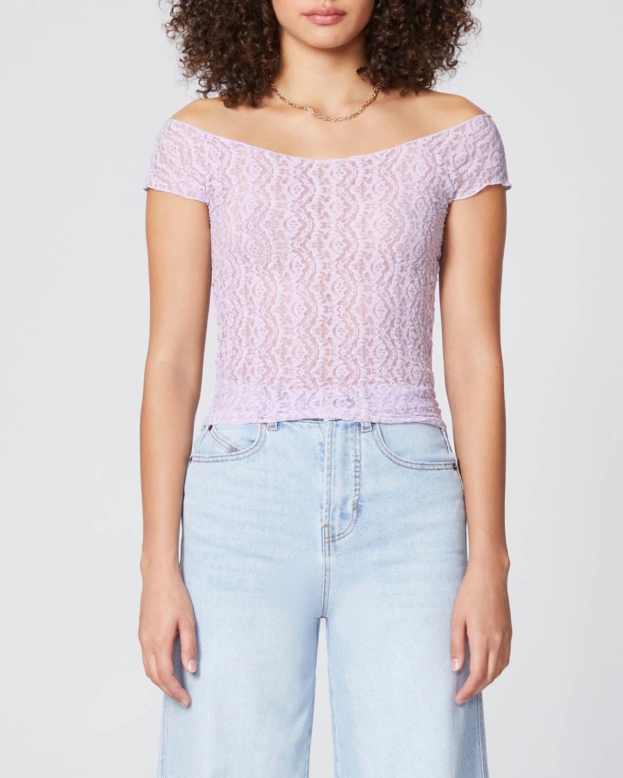 Softie Lace Off-the-Shoulder Top | FBM
