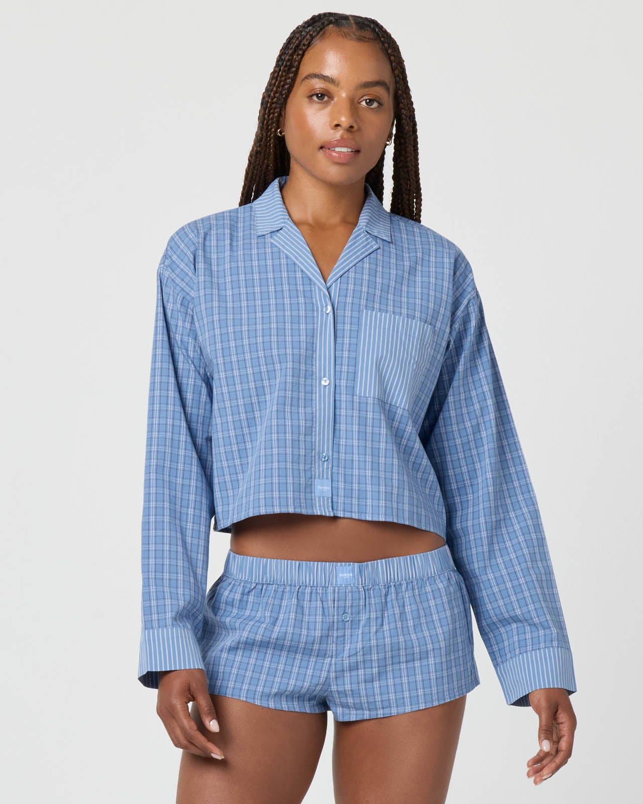 Light Plaid Crop Shirt | FBM