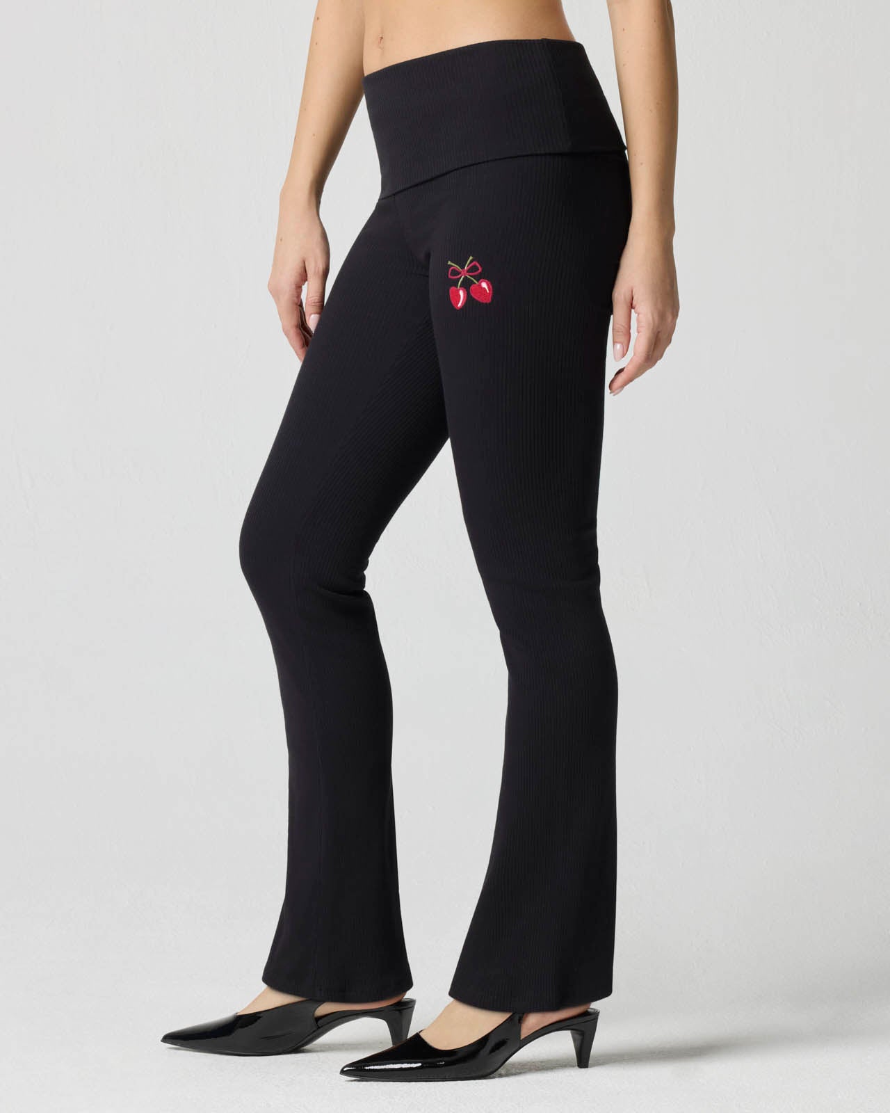 Rib Cherry Foldover Pant | FBM