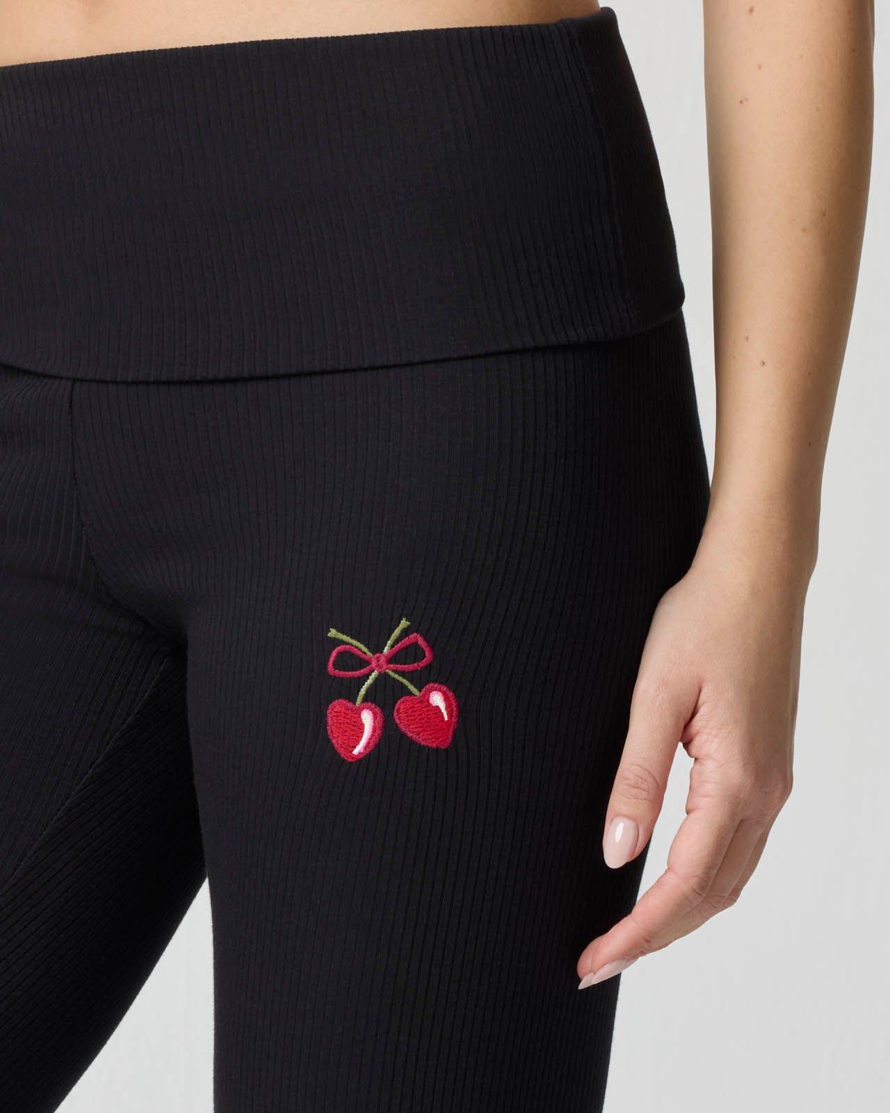 Rib Cherry Foldover Pant | FBM