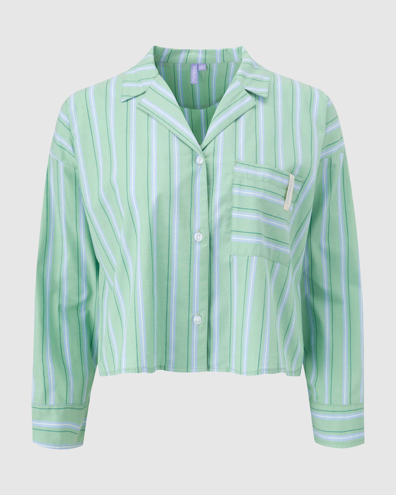 Villa Poplin Stripe Crop Shirt | FBM