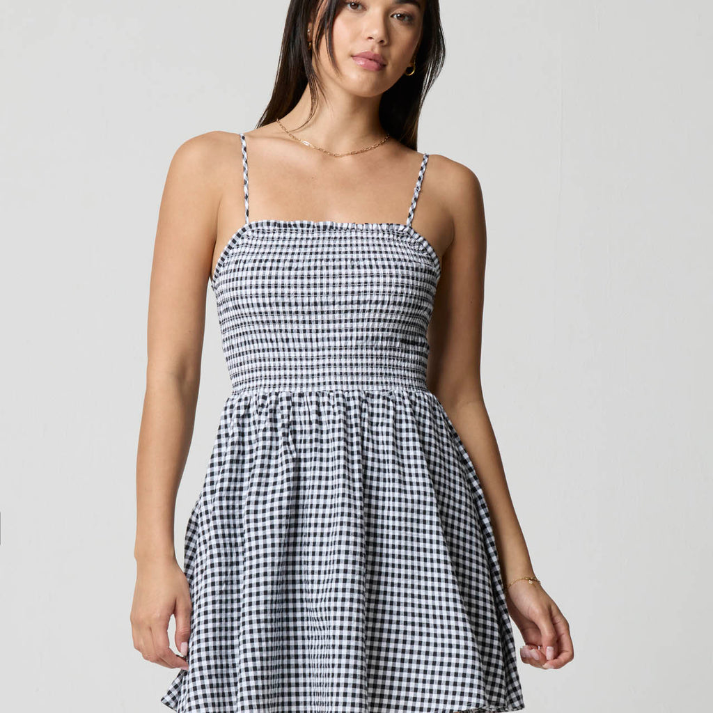 Gingham Fit & Flare Dress