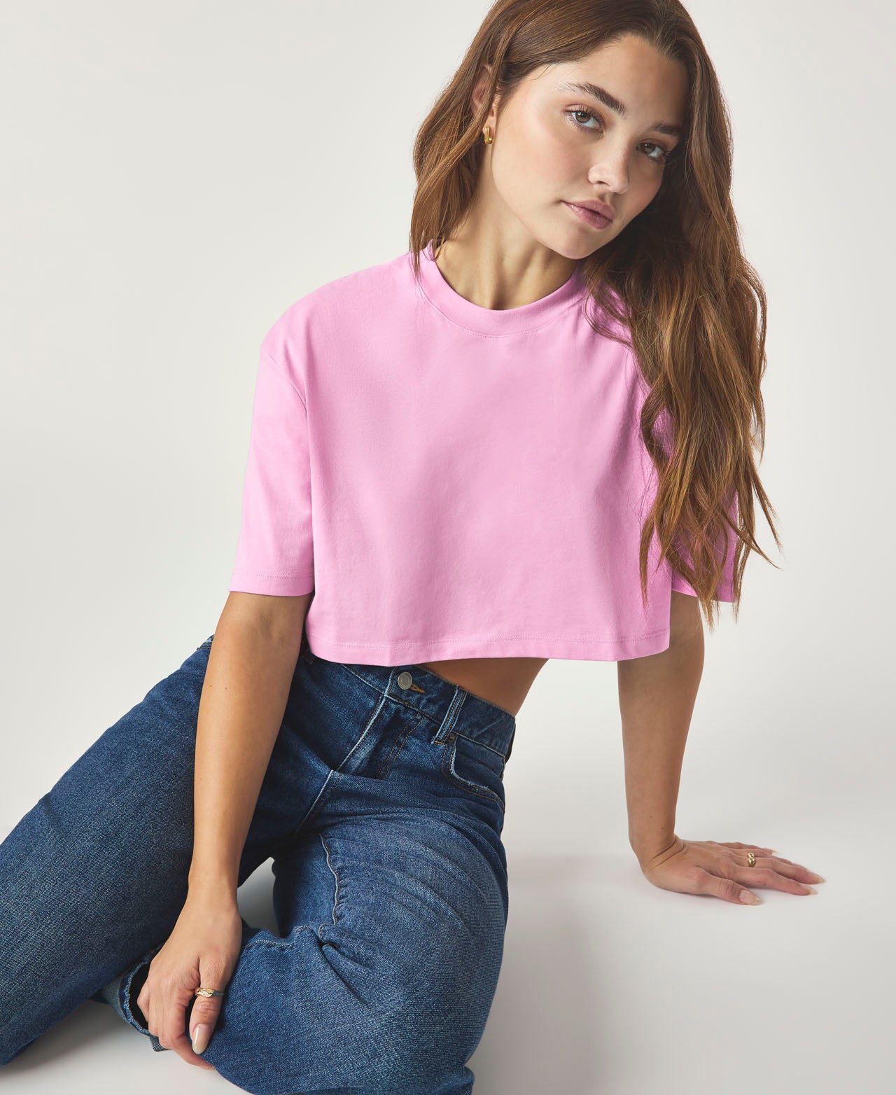 トップス Katie under pretties french tee Katie J NYC Tween Girls Pink Blue Dip Dye Boxy Cropped