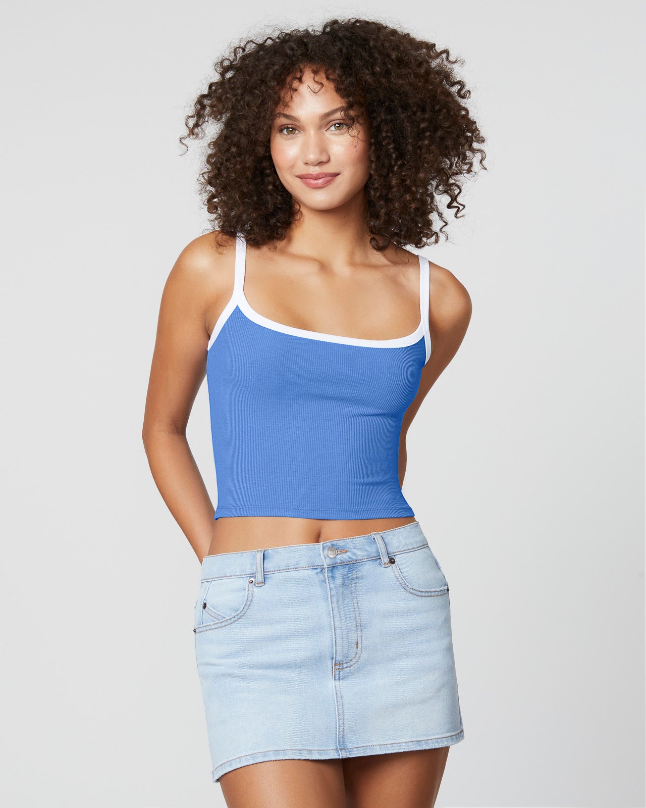 ☆送料・関税込☆Bad Blue★Ribbon Crop Top★ Blue – SheBoo
