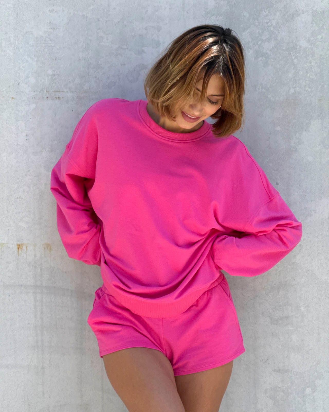 スウェット・トレーナー *MUSINSA STANDARD* Flat terry oversized sweatshirt Lemonade NF7947_pink-haze-heather_1703.