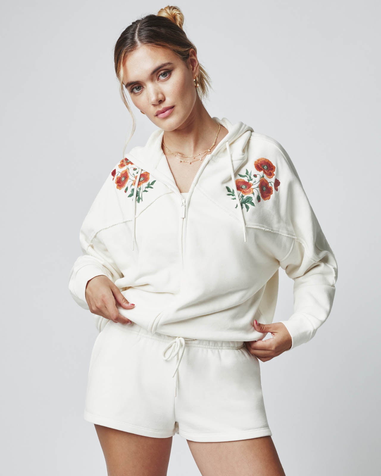 Cozy Crush Embroidered Oversized Zip Hoodie | FBM